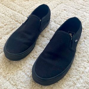 Black Vans in a size Women’s 9